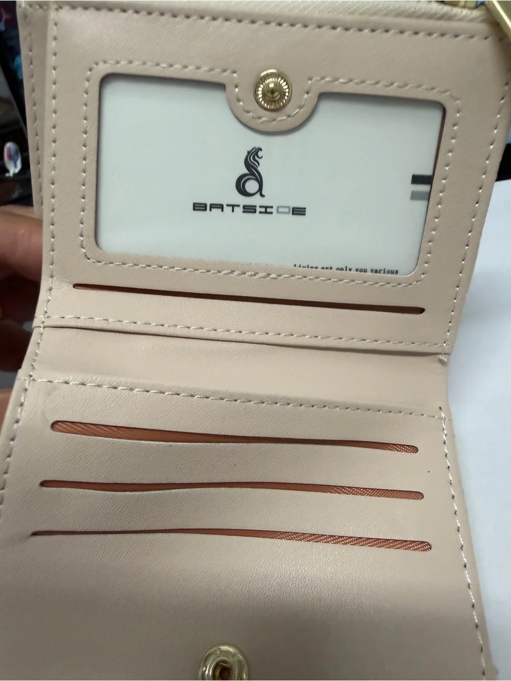 Batsyce Style Quilted Small Wallet - Cream